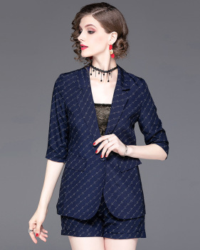 European and American women's 2019 summer new shirt + shorts two-piece suit #94993 European and American women's 2019 summer new shirt + shorts two-piece suit #94993