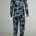 Leisure Round Neck Long Sleeves Camouflage Printed Cotton Two-Piece Pants Set Leisure Round Neck Long Sleeves Camouflage Printed Cotton Two-Piece Pants Set