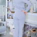 Leisure Round Neck Long Sleeves Printed Grey Knitting Two-piece Pants Set Leisure Round Neck Long Sleeves Printed Grey Knitting Two-piece Pants Set