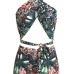 Multi Polyester Shorts Print V Neck Sleeveless Sexy Two Pieces Multi Polyester Shorts Print V Neck Sleeveless Sexy Two Pieces
