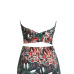 Multi Polyester Shorts Print V Neck Sleeveless Sexy Two Pieces Multi Polyester Shorts Print V Neck Sleeveless Sexy Two Pieces
