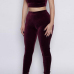 Solid Color Bateau Neck Sleeveless Wine Red Two-piece Pants Set Solid Color Bateau Neck Sleeveless Wine Red Two-piece Pants Set