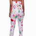 Stylish Rose Printed White Healthy Fabric Two-piece Pants Set Stylish Rose Printed White Healthy Fabric Two-piece Pants Set