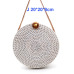 2019 Round Straw Bags Women Summer Rattan Bag Handmade Woven Beach Cross Body Bag Circle Bohemia Handbag Bali Lowest price L31