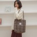 2019 Winter Women Woolen Canvas Shoulder Bag Ladies Vintage Tartan Handbags Female Fashion Plaid Tote Cloth Bags For Preppy Girl