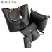 4pcs/Set Fashion Women Bag Tassel Pure PU Leather Composite  Bag Women Clutch Handbag Set Large Shoulder Bag Tote bolsa feminina