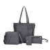 4pcs/Set Fashion Women Bag Tassel Pure PU Leather Composite  Bag Women Clutch Handbag Set Large Shoulder Bag Tote bolsa feminina