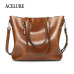 ACELURE Women Shoulder Bag Fashion Women Handbags Oil Wax Leather Large Capacity Tote Bag Casual Pu Leather women Messenger bag