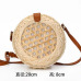 Bali Island Hand Woven Bag Round Bag buckle Rattan  Straw Bags Satchel Wind Bohemia Beach Circle Bag