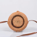 Bali Island Hand Woven Bag Round Bag buckle Rattan  Straw Bags Satchel Wind Bohemia Beach Circle Bag