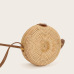 Bali Island Hand Woven Bag Round Bag buckle Rattan  Straw Bags Satchel Wind Bohemia Beach Circle Bag