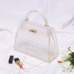 Clear Transparent PVC Shoulder Bags Women Candy Color Women Jelly Bags Purse Solid Color Handbags Large Capacity Crossbody Bag