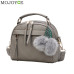 Fashion PU Leather Handbag for Women 2019 New Girl Messenger Bags with Ball Toy Bolsa Female Shoulder Bags Ladies Party Handbags