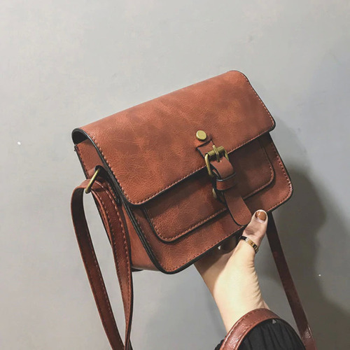 JIAMEN New Vintage Women Flap Fashion Casual Leather Shoulder Bags Lady Crossbody Messenger Bag Elegant Envelop Clutch Purse