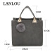 LANLOU handbag women shoulder bag luxury handbags women bags designer High-grade Scrub leather messenger bag Hairball women bag