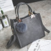 LANLOU handbag women shoulder bag luxury handbags women bags designer High-grade Scrub leather messenger bag Hairball women bag