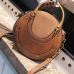 LJL Circular Scrub PU Leather Women Bags Retro Handbag Small Round Women Shoulder Mini Bag