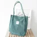 Mara's Dream High Capacity Women Corduroy Tote Ladies Casual Solid Color Shoulder Bag Foldable Reusable Women Shopping Beach Bag