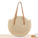 REREKAXI Hand-woven Round Woman's Shoulder Bag Handbag Bohemian Summer Straw Beach Bag Travel Shopping Female Tote Wicker Bags