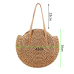 REREKAXI Hand-woven Round Woman's Shoulder Bag Handbag Bohemian Summer Straw Beach Bag Travel Shopping Female Tote Wicker Bags