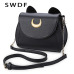 SWDF Summer Sailor Moon Ladies Handbag Black Luna Cat Shape Chain Shoulder Bag PU Leather Women Messenger Crossbody Small Bag