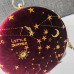 Starry sky Circular Fashion Wool Women Shoulder Bag Leather Women's Crossbody Messenger Bags Ladies Purse Female Round Handbag