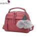 Stylish Women Handbag PU Leather Cute Mini Messenger Shoulder Bags With Ball Toy Bolsa Feminine Female Party Shopping Handbags