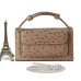 TOPHIGH Luxury Cowhide Leather Clutch Shoulder Cross-body Bag Small Crocodile Pattern Genuine Leather Clutch Chain Women's Gift