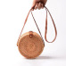 Vintage Handmade Rattan Woven Shoulder Bags PU Leather Straps Bow Hasp Holiday Beach Crossbody Bag Messengers Women Handbag B161