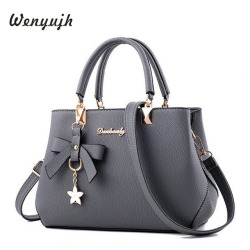 WENYUJH New 2018 Shoulder Bag Women Designer Luxury Handbags Women Bags Plum Bow Sweet Messenger Crossbody Bag Women Dropship