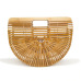 Bamboo Bag Women Clutch Wooden Purses And Handbags Luxury Designer Hollow Out Summer Beach Bags For Women Casual Bamboo Handbag