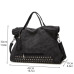 Bolish Rivet Vintage PU Leather Female Handbag Fashion Tassel Messenger Bag Women Shoulder Bag Larger Top-Handle Bags Travel Bag