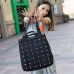 Fashion Rivet Women Handbag Casual Canvas Shoulder Bags Female Tote Book Black Ladies Top-Handle Hand Bag Sac A Main  XS-439