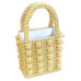 Pearls bag beaded box totes bag women party vintage handbag 2019 summer luxury brand white yellow blue wholesale drop shipping