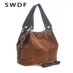 SWDF New Brand handbag female large totes high quality ladies shoulder messenger top-handle bags soft corduroy vintage tote bag