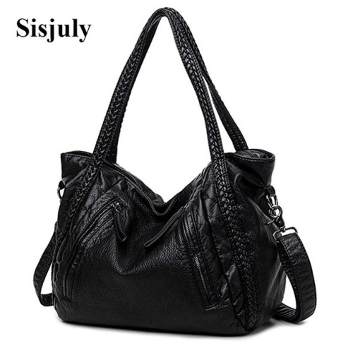 Sisjuly High Quality Soft PU Leather Top-handle Bag Fashion Women messenger Bag Larger Shoulder Bag Waterproof Women Bag 2017