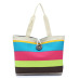 Summer Canvas Shopper Bag Striped Rainbow Prints Beach Bags Tote Women Ladies Girls Shoulder bag Casual Shopping Handbag Bolsa