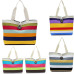 Summer Canvas Shopper Bag Striped Rainbow Prints Beach Bags Tote Women Ladies Girls Shoulder bag Casual Shopping Handbag Bolsa