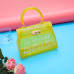 Top-handle Clear Transparent PVC Women Shoulder Bags Letter Jelly Candy Color Women Messenger Crossbody Bag Luxury Females Bolsa