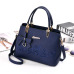 Women Bag Vintage Handbag Casual Tote Fashion Women Messenger Bags Shoulder Top-Handle Purse Wallet Leather 2019 New Black Blue