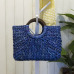 Women Vintage Rattan Handbag Female Bohemian Summer Beach Straw Bags Lady Simple Weave Bag Handmade Casual Large Tote SS3032