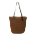 Women's Handmade Straw Braided Bag Woven Bag Natural Fashionable Outdoor PU Leather Handbag Beach Bags Brand New 3 Colors