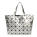 YUTUO Women Bag Ladies Geometric Sequins Mirror Saser Plain Folding Handbag Mujer Mosaic Shoulder Bags Top Handle Tote