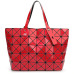 YUTUO Women Bag Ladies Geometric Sequins Mirror Saser Plain Folding Handbag Mujer Mosaic Shoulder Bags Top Handle Tote