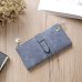 2018 Solid Drawstring Nubuck Leather Zipper Long Women Wallet Phone Bag Luxury Brand Wallets Designer Purse Card Holder Clutch