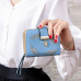 2018 design women's purse zipper Leather ladies wallet women luxury brand Small female wallet Hollow Leaves for credit cards