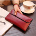 Magnetic Buckle Long Genuine Leather Women Wallet Female Clutch Bags Cow Leather Coin Purse Credit Card Holder Quality carteira