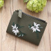 Naivety Embroidery Short Wallet PU Leather Wallets Female Floral Hasp Coin Purse Zipper Bag Card Holders 30S71205 drop shipping