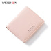 WEICHEN Thin Style Women Wallets Zipper Coin Bag in Back Blue Soft Leather Ladies Card Holder Slim Purse Female Wallet Small HOT