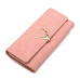 Women Wallet Card Wallet Female Purse Leather Trifold Long Coin Holder Phone Wallet Metal Christmas Deer Cash Pocket Fashion